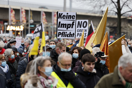 Coronademo in Düsseldorf