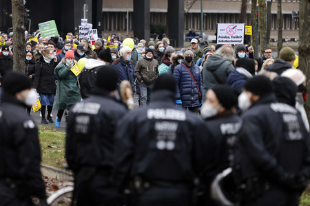 Coronademo in Düsseldorf