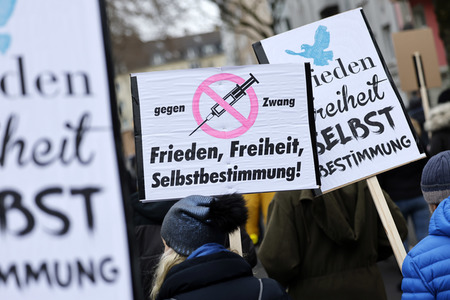 Coronademo in Düsseldorf