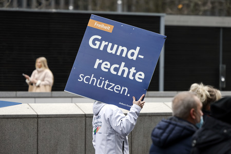 Coronademo in Düsseldorf