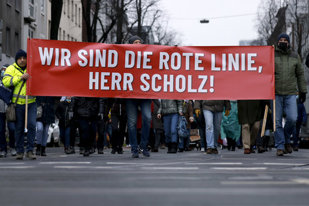 Coronademo in Düsseldorf