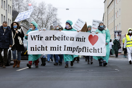 Coronademo in Düsseldorf