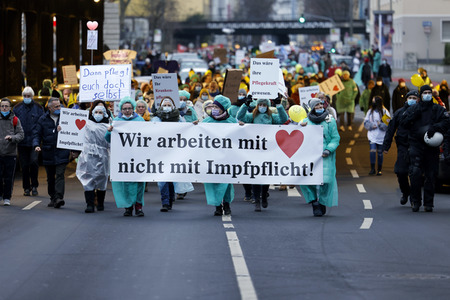 Coronademo in Düsseldorf