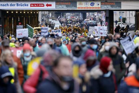 Coronademo in Düsseldorf