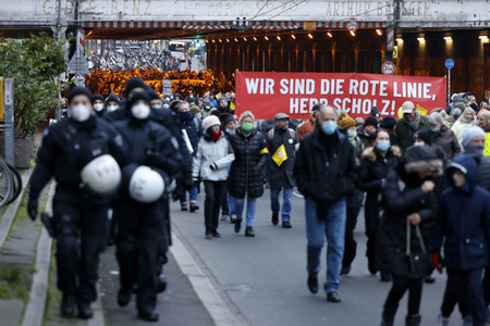 Coronademo in Düsseldorf