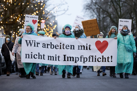 Coronademo in Düsseldorf