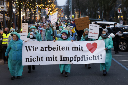 Coronademo in Düsseldorf