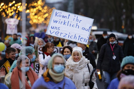 Coronademo in Düsseldorf