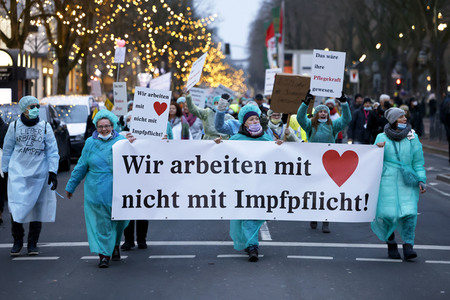 Coronademo in Düsseldorf