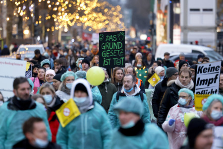 Coronademo in Düsseldorf