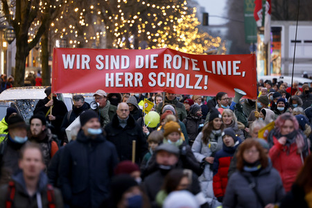 Coronademo in Düsseldorf