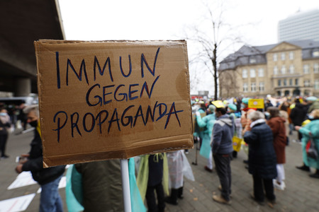 Coronademo in Düsseldorf