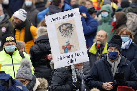 Coronademo in Düsseldorf