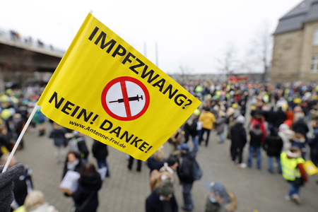 Coronademo in Düsseldorf