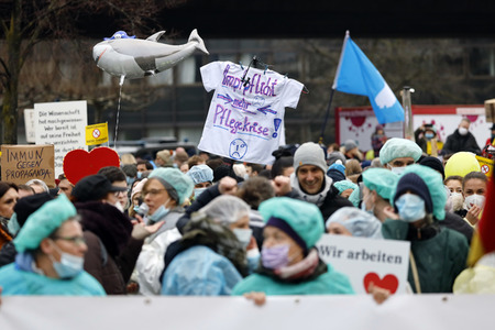Coronademo in Düsseldorf