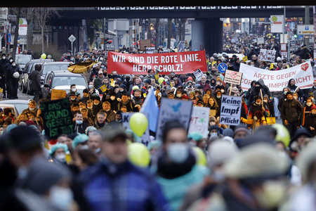 Coronademo in Düsseldorf