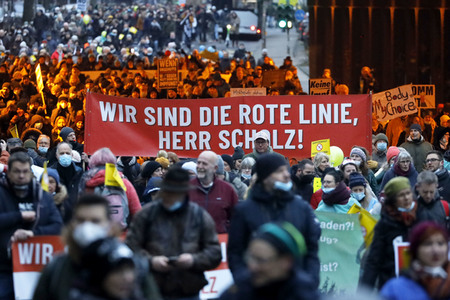 Coronademo in Düsseldorf