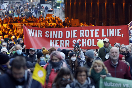 Coronademo in Düsseldorf