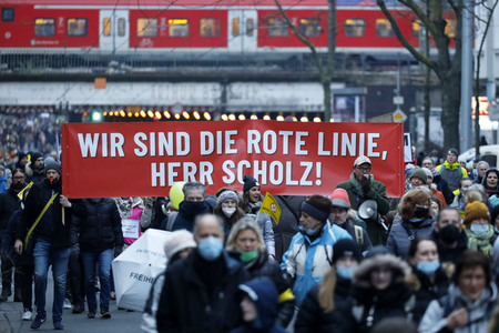 Coronademo in Düsseldorf