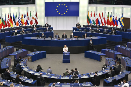Wahl der neuen EU-Präsidentin im Europäischen Parlament in Straßburg