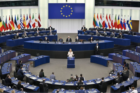 Wahl der neuen EU-Präsidentin im Europäischen Parlament in Straßburg