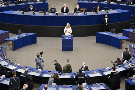 Wahl der neuen EU-Präsidentin im Europäischen Parlament in Straßburg