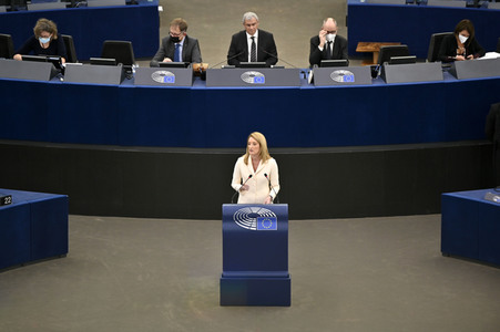 Wahl der neuen EU-Präsidentin im Europäischen Parlament in Straßburg