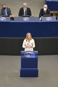 Wahl der neuen EU-Präsidentin im Europäischen Parlament in Straßburg