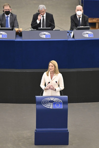 Wahl der neuen EU-Präsidentin im Europäischen Parlament in Straßburg