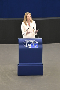 Wahl der neuen EU-Präsidentin im Europäischen Parlament in Straßburg