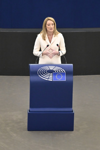 Wahl der neuen EU-Präsidentin im Europäischen Parlament in Straßburg