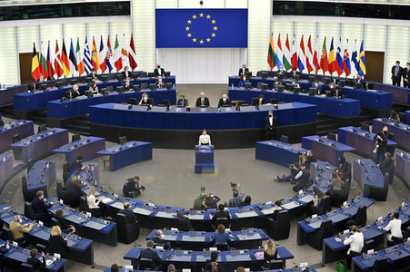 Wahl der neuen EU-Präsidentin im Europäischen Parlament in Straßburg