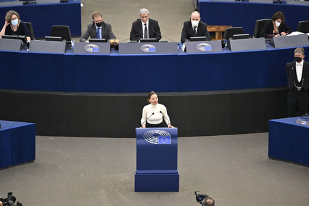 Wahl der neuen EU-Präsidentin im Europäischen Parlament in Straßburg