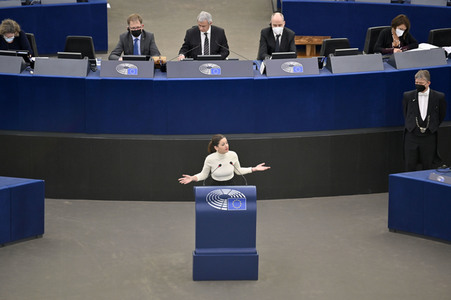 Wahl der neuen EU-Präsidentin im Europäischen Parlament in Straßburg