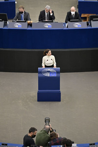 Wahl der neuen EU-Präsidentin im Europäischen Parlament in Straßburg