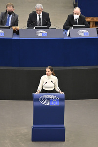 Wahl der neuen EU-Präsidentin im Europäischen Parlament in Straßburg