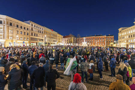 Demonstration von Gegnern der Corona-Maßnahmen und der Impfpflicht in Görlitz