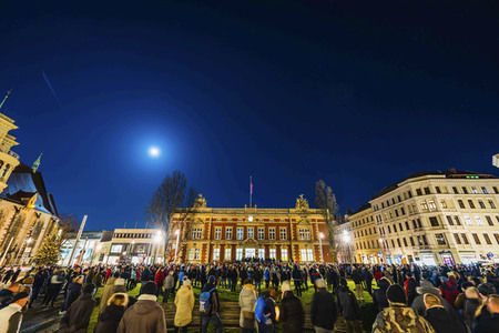 Demonstration von Gegnern der Corona-Maßnahmen und der Impfpflicht in Görlitz