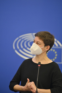 Pressekonferenz der Fraktion Die Grünen/EFA im EU-Parlament in Straßburg
