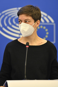 Pressekonferenz der Fraktion Die Grünen/EFA im EU-Parlament in Straßburg