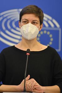 Pressekonferenz der Fraktion Die Grünen/EFA im EU-Parlament in Straßburg