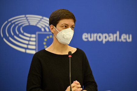 Pressekonferenz der Fraktion Die Grünen/EFA im EU-Parlament in Straßburg