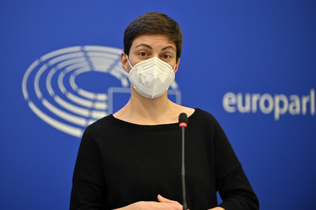 Pressekonferenz der Fraktion Die Grünen/EFA im EU-Parlament in Straßburg