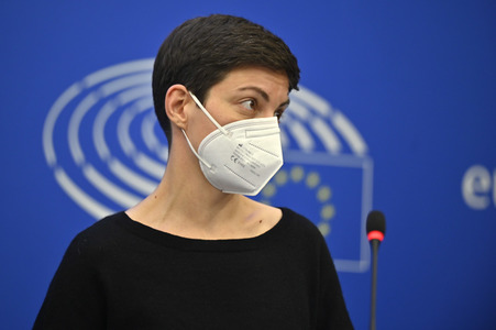 Pressekonferenz der Fraktion Die Grünen/EFA im EU-Parlament in Straßburg