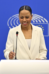 Pressekonferenz der Fraktion Die Grünen/EFA im EU-Parlament in Straßburg