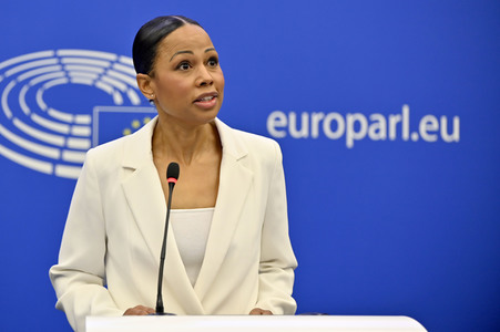 Pressekonferenz der Fraktion Die Grünen/EFA im EU-Parlament in Straßburg