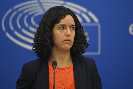 Pressekonferenz der Fraktion Die Linke im EU-Parlament in Straßburg