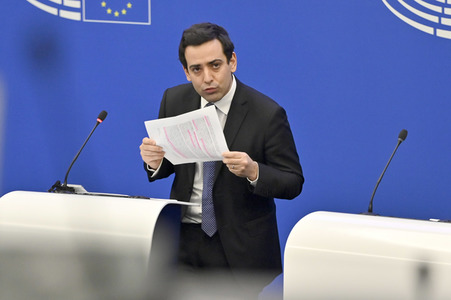 Pressekonferenz der Fraktion Renew Europe im EU-Parlament in Straßburg