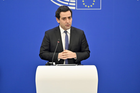 Pressekonferenz der Fraktion Renew Europe im EU-Parlament in Straßburg
