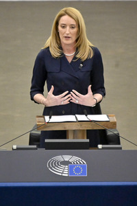 Gedenkfeier für David Sassoli im Europäischen Parlament in Straßburg